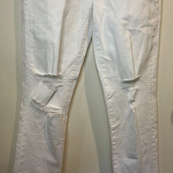 NWT Frame White Le High Ripped Straight Leg High Rise Jeans, Size 27 - Picture 6 of 14